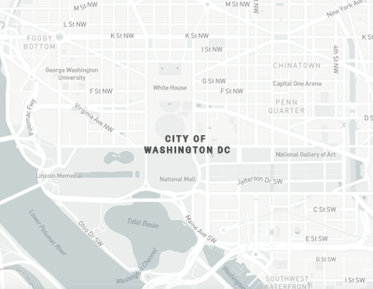 A map of Washington DC A map of Washington DC