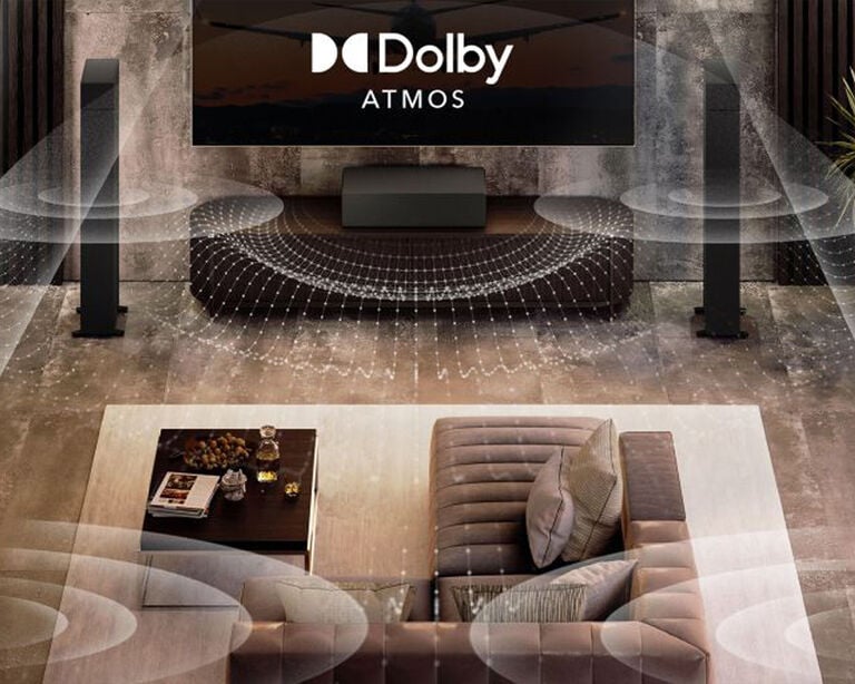 Denon AVR with Dolby logo