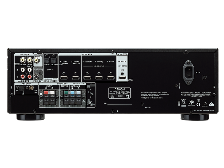 AVR-X250BT, 黑色, dynamic
