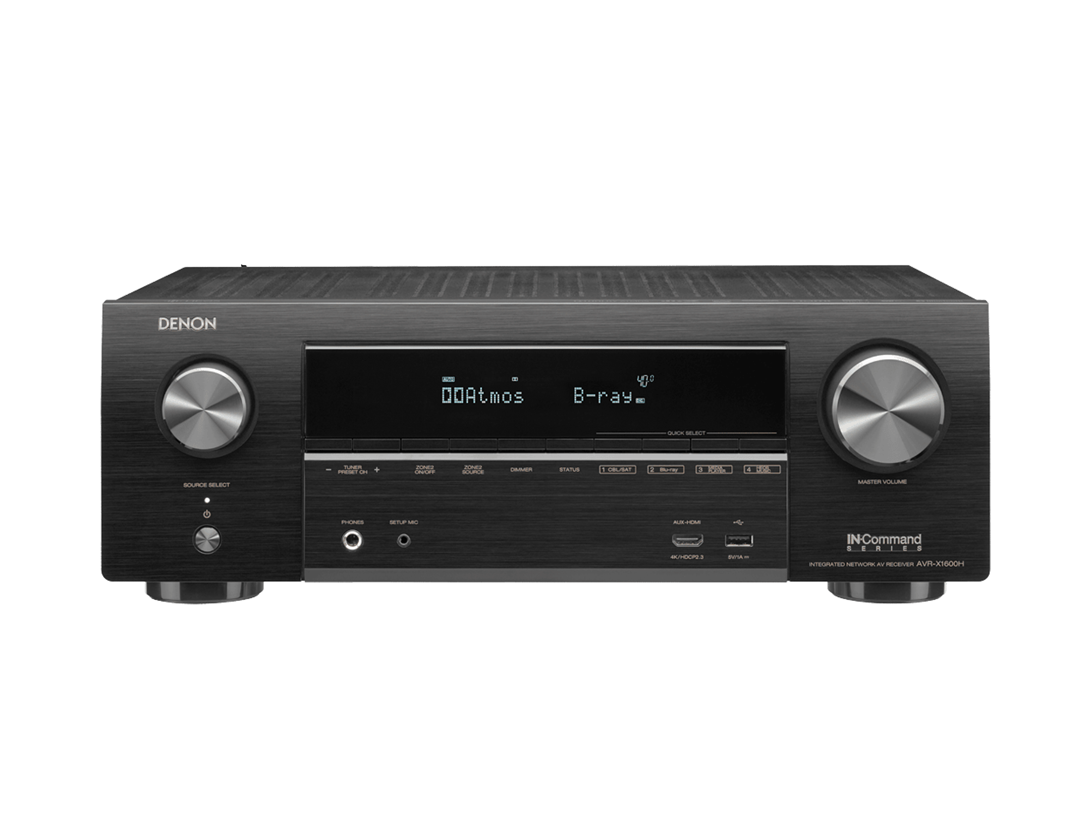 AVR-X1600H, Black, dynamic
